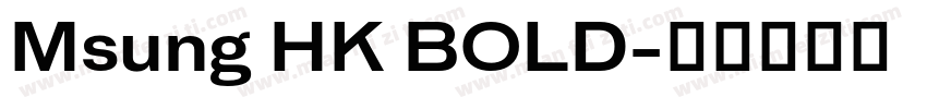 Msung HK BOLD字体转换